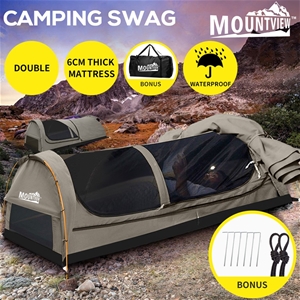Mountview Double Swag Camping Swags Canv