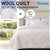 DreamZ 2x Quilts 100% Wool 400GSM/600GSM 2 IN 1 Duvet Doona King