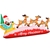 Jingle Jollys Inflatable Christmas Santa On Sleigh 2.8M Lights Outdoor