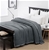 Wooltara Luxury 350GSM Alpaca Wool Blanket Dark Grey Single Bed