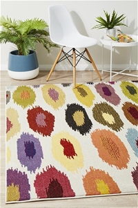 Large Multi Abstract Rug - 290X200cm