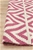 XL Pink Handmade Cotton & Jute Chevron Rug - 320X230cm