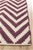 Medium Purple Handmade Cotton & Jute Chevron Rug - 225X155cm