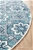 Round Sky Blue Hand Braided Cotton Blooming Flat Woven Rug - 200X200cm