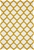 Medium Gold Handmade Wool Lattice Flatwoven Rug - 225X155cm