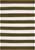 Medium Olive Handmade Wool Striped Flatwoven Rug - 225X155cm
