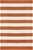 Medium Orange Handmade Wool Striped Flatwoven Rug - 225X155cm