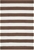 Large Taupe Handmade Wool Striped Flatwoven Rug - 280X190cm