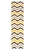 Medium Yellow Handmade Wool Chevron Flatwoven Runner Rug - 300X80cm