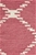 Medium Pink Handmade Wool Ripple Flatwoven Rug - 225X155cm