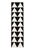 Large Black Handmade Wool Arrows Flatwoven Runner Rug - 400X80cm