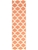 Medium Coral Handmade Wool Lattice Flatwoven Runner Rug - 300X80cm