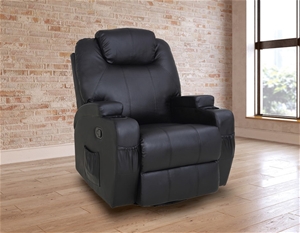 Black Massage Chair Recliner 360 Degree 