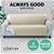 Artiss Sofa Cover Quilted Couch Lounge Protector Slip3 Seater Khaki