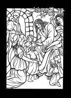 The Life of Jesus Stained Glass Coloring