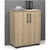 Multi-Purpose Cupboard 2 Door w/Shelves Low Style - Light Sonoma Oak