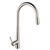 Round Chrome 360° Swivel Pull Out Kitchen Sink Mixer Tap Solid Brass