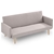 Sarantino 3-Seater Faux Linen Sofa Bed Couch - Beige