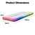 3m x 1m Air Track Tumbling Mat Gymnastics Exercise Inflatable - Rainbow