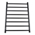 820x600x120mm Round Black Electric Heated Towel Rack 8 Bars Stainless Steel