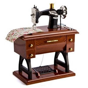 Animated Sewing Machine Musical Box
