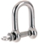 10 x Stainless Dee Shackles 4mm, Grade 316. Buyers Note - Discount Freight
