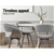 Artiss Dining chairs Bentwood Chair Velvet Fabric Timber Wood Retro Grey