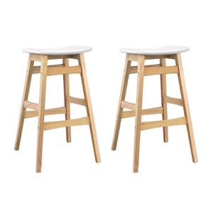 Artiss Set of 2 Wooden and Padded Bar St