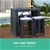 Gardeon 5pcs Outdoor Furniture Bar Table and Stools Set 4 Chairs Patio