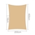 Instahut Sun Shade Sail Cloth Rectangle Canopy Sand 280gsm 2x4m Summer