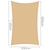 Instahut Sun Shade Sail Cloth Shadecloth Rectangle Canopy Sand 280gsm 3x6m