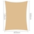 Instahut Sun Shade Sail Cloth Shadecloth Rectangle Canopy Sand 280gsm 4x5m