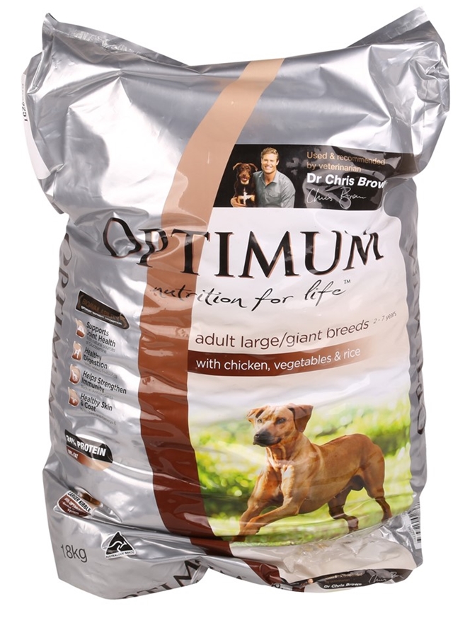 OPTIMUM Adult Large/Giant Breeds Dog Food w/ Chicken, Vegetables & Rice