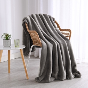 Serene Plush Microfibre Blanket Grey – 1