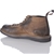 Dolce & Gabbana Men's Camel Distressed Leather Ankle Boots