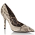 Dolce & Gabbana Women's Beige Snake Skin Leather Pointed Shoes 11cm Heel