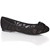 Dolce & Gabbana Women's Black Bow Lace Flat Shoes