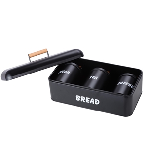 Sherwood Home Bread Box and 3 Canister S