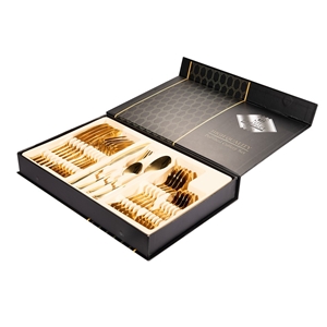 24 Piece Cutlery Set With Gift Box - Gol