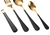 24 Piece Cutlery Set With Stand - Black & Gold