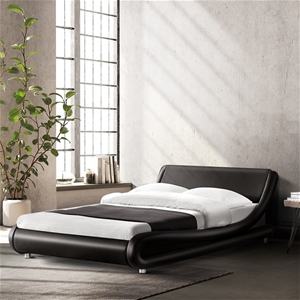 Artiss King Size PU Leather Bed Frame - 