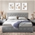Artiss TIYO King Size Gas Lift Bed Frame Mattress Grey Fabric