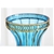 SOGA 67cm Blue Glass Floor Vase & 10pcs Artificial Fake Flower Set