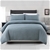 Dreamaker Premium Morgan Quilted Sandwashed Quilt Cover Set - King Bed