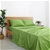 Natural Home Organic Cotton Sheet Set King Single Bed GREEN