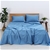 Natural Home Organic Cotton Sheet Set Double Bed NIAGARA BLUE