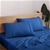 Natural Home 100% European Flax Linen Sheet Set - Deep Blue -Super King Bed