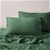 Natural Home 100% European Flax Linen Sheet Set - Olive - Super King Bed
