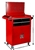 2-Drawer Lockable Mobile Tool Cabinet with Perforated Panel Black & Red
