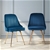 Artiss Dining Chairs Retro Velvet Blue x2